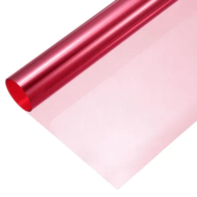 Productafbeelding van Iriserende raamfolie - Holografische, dichroïsche folie van PVC - Geschikt voor doe-het-zelf projecten en decoratie - 30 cm x 100 cm, roze