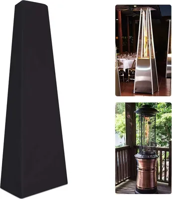 Produktbild von Wasserdichte Schutzhülle für Terrassenheizer 210D Oxford, UV-beständig, wetterfest, Schwarz 53×61×221 cm