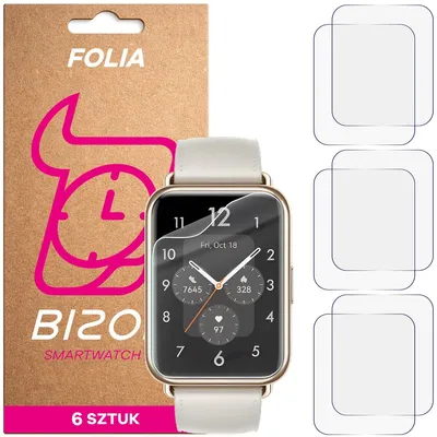 Produktbild von 6x Schutzfolie für den Bildschirm für Huawei Watch Fit 2, Bizon Watch HydroFlex