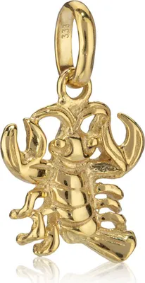 Produktbild von Kettenanhänger kleines Sternzeichen Krebs 333 Gelb Gold Zodiak 10x10mm Horoskop