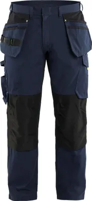 Produktbild von Blakläder Service Bundhose mit Stretch und Nageltaschen 1496 1330 in div. Farben, Farbe:Dunkel Marineblau/High Vis Gelb, Größe:D96