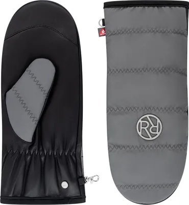 Roeckl modischer Damen Stepp-Leder-Fäustling Tana mit Touch in grau