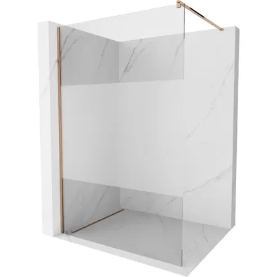 Obrázek produktu pro Mexen Kioto sprchová zástěna 110 x 200 cm, Průhledné/Vzor jinovatky 8 mm, Zlatorůžová - 800-110-101-60-35