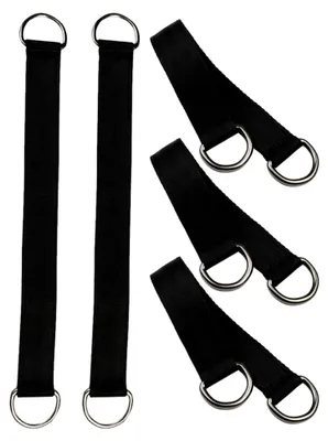 Produktbild von 5 Stück Verstellbare Hängemattengurte aus Polyester mit Schnellverschluss für Outdoor-Baumschaukeln