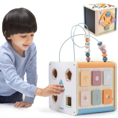 Obrázek produktu pro PolarB 8-in-1 Activity Cube, 1,5 rok/roky, Dřevo, Vícebarevný