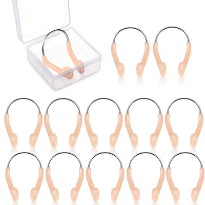 Image de Lot de 12 pinces nasales pour la natation, avec rembourrage souple
