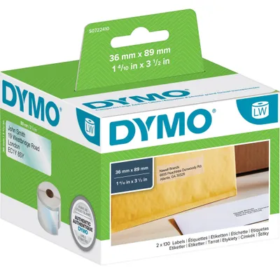 Image de Dymo Etiquettes adresses 260x 36 x 89 mm transparent 99013