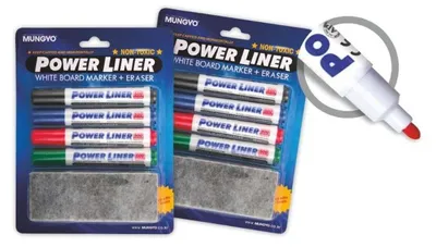 Zdjęcie produktu dla Mungyo Marker Suchościeralny z Czyścikiem, 4 kolory