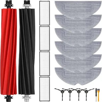 Produktbild von Ersatzteile für Roborock S8+/S8 Plus/S8, Roborock Zubehör, Staubsauger zubehör, mit Silberionen, 4 Filter, 4 Seitenbürsten, 2 Hauptbürste