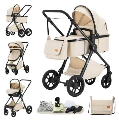 Immagine prodotto di Yazoco Passeggino trio 3 in 1 con seggiolino auto e navicella beige