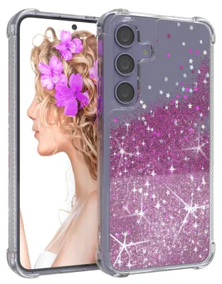 Produktbild von EAZY CASE - Glitzer Hülle kompatibel mit Samsung Galaxy S24 Glitzer Schutzhülle, Soft Case, Backcover Transparent mit Motiv