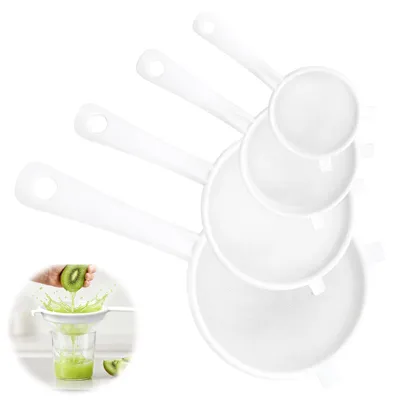 Kunststoff-Sieb-Set, 4-teilig, für Kefir & Saft, 4 Größen