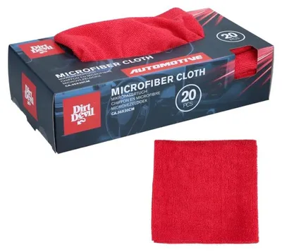 Immagine prodotto di Panno in microfibra senza cuciture 30x30 cm – 20 pezzi, rosso, Dirt Devil
