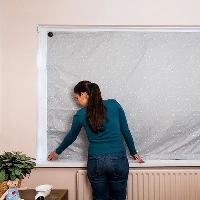 Image de Rideau occultant portable avec ventouses, réglable, gris, XL, 130 x 198 cm