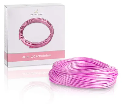 Wäscheleine 40 m, 3 mm Ø, reißfest, Polyesterkern, pink