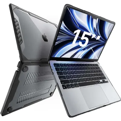 Produktbild von Supcase, Stofeste Schutzhlle Rundumhlle fr MacBook Air 15 2023, Transparentes Schwarz