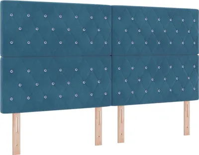 Obrázok produktu pre vidaXL Čelo postele tmavomodré 180 cm zamatové