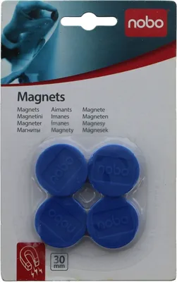 Produktbild von Magnet rund 30mm VE=10x4 Stück blau
