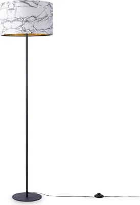 Produktbild von Stehlampe Wohnzimmer Lampenschirm Stoff Stehleuchte Leselampe Abstrakt Vintage