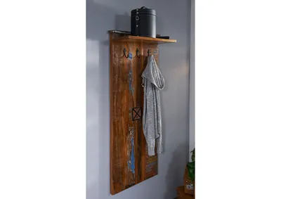 Produktbild von MASSIVMOEBEL24 Garderobe Altholz 59x30x145 mehrfarbig lackiert NATURE OF SPIRIT #111