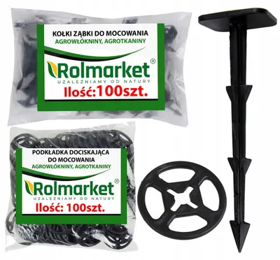 Produktbild von Fiberina Erdanker 100 Stück + Unterlegscheiben, 15 cm Länge