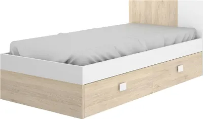 Image de Allegruze - Lit Enfant, Blanc, Matelas 90x190 cm