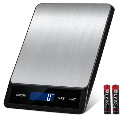 Küchenwaage digital 15 kg/1 g, LCD, Tara, spritzwassergeschützt