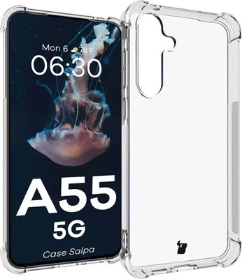 Produktbild von Flexible Schutzhülle für Galaxy A55 5G, Bizon Case Salpa, Transparent