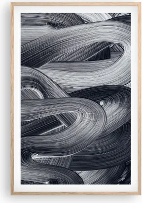 Produktbild von Gerahmtes Poster - Rahmen in heller Eiche - Farbe Pinsel Schwarz - 61x91,5 cm - Wand Bild - Wanddeko - Wandbilder - Kunstposter - Wandposter - Bilderrahmen - Bilder - Kunstdruck - P2NPA61x91-5024