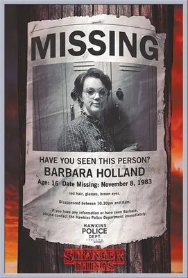 Immagine prodotto di Stranger Things - Poster - Barb scomparsa + cornice a incastro, Shinsuke® Maxi in plastica argento, lastra in acrilico