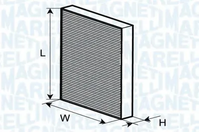 Productafbeelding van MAGNETI MARELLI 350203061110 Interieurfilter, pollenfilter voor OPEL Corsa B, 3-deurs