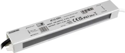 Imagen del producto de Fuente de alimentación de 12V/2.5A, grado de protección IP67, 30W, con carcasa metálica