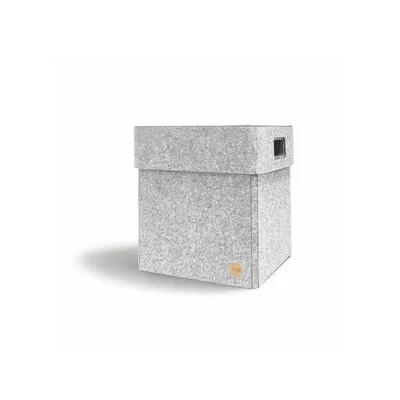 Produktbild von Aufbewahrungsbox CLASSIC Filz 28 x 31 x 31 cm mit Deckel in hellgrau meliert