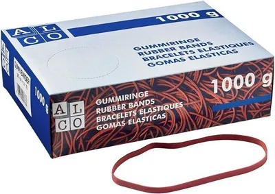 Zdjęcie produktu dla Alco 763 Gummiband, aus Naturkautschuk, 6x200 mm, rot, 1000 g