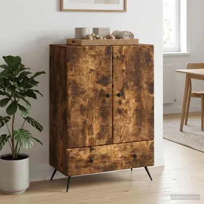 Imagen del producto de vidaXL, aparador de roble ahumado, 66 x 34,5 x 95 cm, fabricado en material de madera