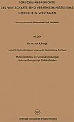 Produktbild von Materialabbau in Funkenentladungen Untersuchungen an Zinkkathoden