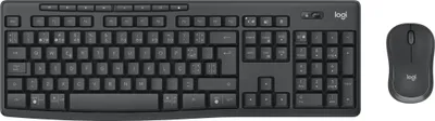 Produktbild von Logitech MK370 Combo for Business, Kabellos, RF Wireless + Bluetooth, Mecha-Membran-Schlüsselschalter, QWERTY, Graphit, Maus enthalten