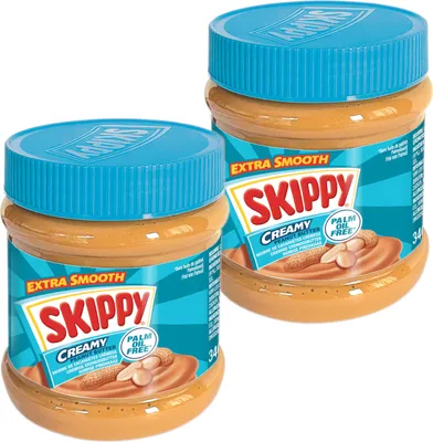Produktbild von SKIPPY Erdnussbutter 2x "Creamy" Peanut Butter Extra Smooth Ohne Palmöl 2x 340g