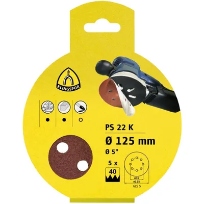 Produktbild von Klingspor Haftschleifscheibe PS 22 K Durchmesser 115mm Körnung 60 kletthaftend - 241608