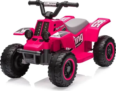 Image de Quad électrique pour enfants - Quad électrique - Batterie 6 V - Marche avant/arrière - Musique et klaxon - 4 roues - Plastique - À partir de 14 ans - Jaune