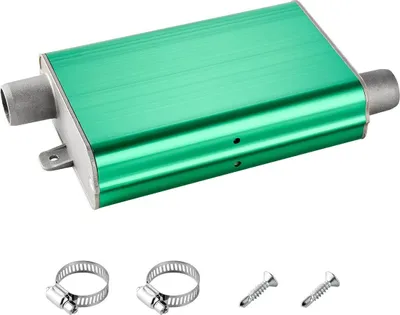 Zdjęcie produktu dla Tłumik grzejnika diesla, 24 mm, ulepszony tłumik grzejnika diesla, tłumiki grzejników postojowych pasujące do 2 zacisków i śrub, ulepszone tłumiki rury wydechowej ze stopu aluminium do silników diesla 2 kW, 5 kW i 8 kW.