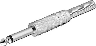 Produktbild von Wentronic Klinkenstecker - 6,35 mm - mono - Metallausführung mit Knickschutz