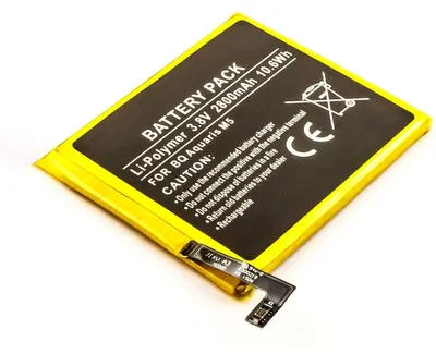 Produktbild von Akku für Bq Aquaris M5 Li-Pol 3,8 Volt 2800 mAh schwarz.