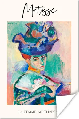 Produktbild von MuchoWow® Poster Alte Meister - Matisse - La femme au Chapeau 60x90 cm - Wanddekoration