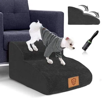 Image de Escalier pour animaux de compagnie - Accès sécurisé pour les petits animaux - Gris