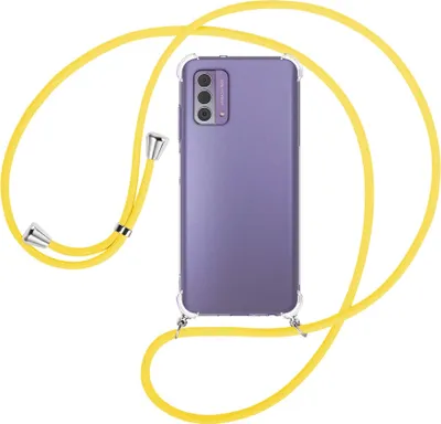 Produktbild von Handykette Backcover-Schutzhülle mit Band (Metall silberfarben) für Nokia G42 5G (6.56'') - gelb