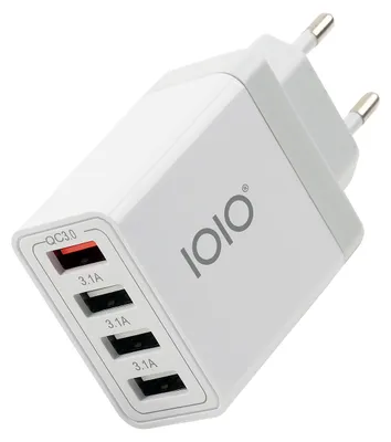 Zdjęcie produktu dla Olympia 41215 Olympia IOIO Ladegerät UL4 3xUSB-A3.1/1xUSB-A QC3.0 weiß