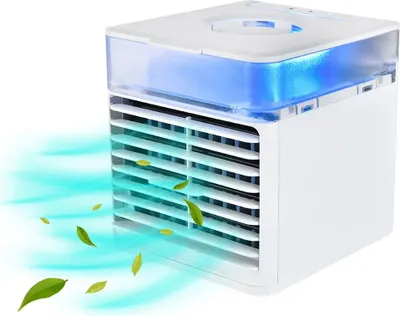 Produktbild von Mobilní klimatizace, Mini Air Cooler, 3v1 klimatizace, zvlhčovač a čistička vzduchu, USB Mini Air Cooler s nádrží na vodu