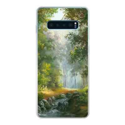 Produktbild von MuchoWow® Handyhülle Schutzhülle Hülle für Samsung Galaxy S10 Lite Wald - Ölgemälde - Sommer Silikon Softcase Handy Hülle - Schutz