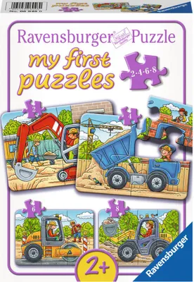 Produktbild von 2, 4, 6, 8 Teile Ravensburger Kinder my first puzzles Baustellenfahrzeuge 06946